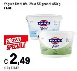 Iper La Grande Yogurt Total 0%, 2% o 5% grassi FAGE offerta