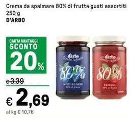 Iper La Grande Crema da spalmare 80% di frutta D'ARBO offerta
