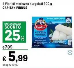 Iper La Grande 4 Fiori di merluzzo surgelati CAPITAN FINDUS offerta