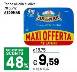 Iper La Grande Tonno all'olio di oliva ASDOMAR offerta