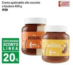 Iper La Grande Crema spalmabile alle nocciole o bicolore IPER offerta