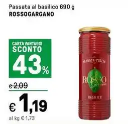Iper La Grande Passata al basilico ROSSOGARGANO offerta