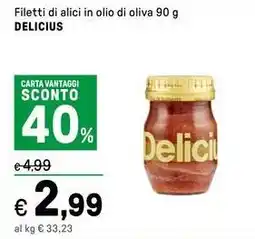 Iper La Grande Filetti di alici in olio di oliva DELICIUS offerta