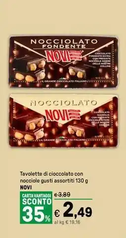 Iper La Grande Tavolette di cioccolato con nocciole NOVI offerta