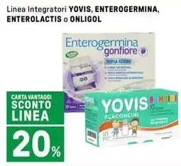 Iper La Grande Linea Integratori YOVIS, ENTEROGERMINA, ENTEROLACTIS O ONLIGOL offerta