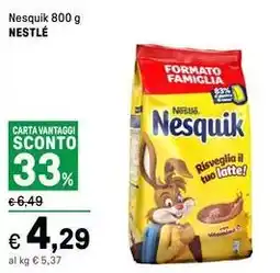 Iper La Grande Nesquik NESTLÉ offerta