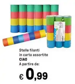 Iper La Grande Stelle filanti in carta CIAO offerta