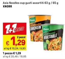 Iper La Grande Asia Noodles cup KNORR offerta