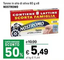Iper La Grande Tonno in olio di oliva NOSTROMO offerta