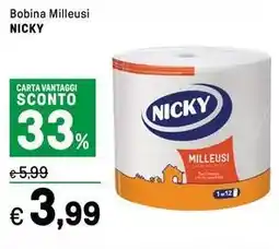 Iper La Grande Bobina Milleusi NICKY offerta