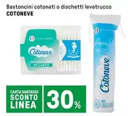 Iper La Grande Bastoncini cotonati o dischetti levatrucco COTONEVE offerta