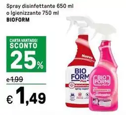 Iper La Grande Spray disinfettante o Igienizzante BIOFORM offerta