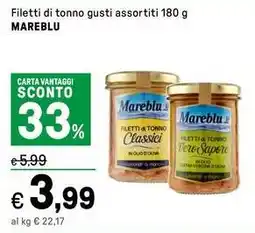 Iper La Grande Filetti di tonno MAREBLU offerta