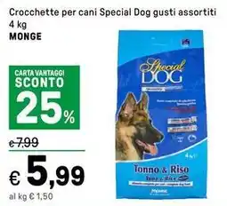 Iper La Grande Crocchette per cani Special Dog MONGE offerta