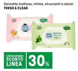Iper La Grande Salviette multiuso, intime, struccanti o senior FRESH & CLEAN offerta