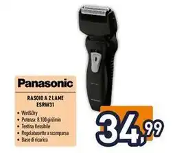 Iper La Grande Panasonic RASOIO A 2 LAME ESRW31 offerta