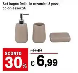 Iper La Grande Set bagno Delia in ceramica offerta