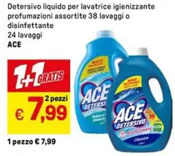 Iper La Grande Detersivo liquido per lavatrice igienizzante o disinfettante 24 lavaggi ACE offerta