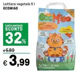 Iper La Grande Lettiera vegetale ECOMIAO offerta