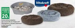 Iper La Grande Cuccia Home in plastica con cuscino o Super soft rettangolare o rotonda VITAKRAFT offerta