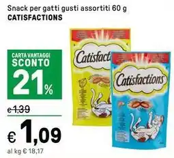 Iper La Grande Snack per gatti CATISFACTIONS offerta
