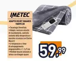 Iper La Grande Imetec adapto velvet squares offerta