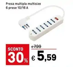 Iper La Grande Presa multipla multisize 6 prese 10/16 A offerta