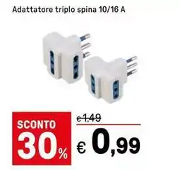 Iper La Grande Adattatore triplo spina 10/16 A offerta