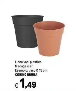 Iper La Grande Linea vasi plastica Madagascar CORINO BRUNA offerta