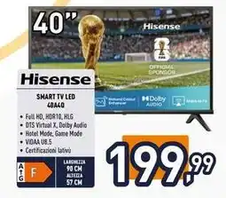 Iper La Grande Hisense SMART TV LED 40A4Q offerta