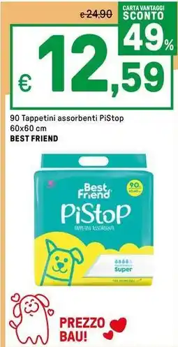 Iper La Grande 90 Tappetini assorbenti PiStop BEST FRIEND offerta