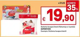 Iper La Grande Sistema lavapavimenti Rotomop o ricambio SUPERFIVE5 offerta