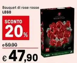 Iper La Grande Bouquet di rose rosse LEGO offerta