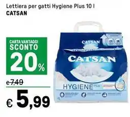 Iper La Grande Lettiera per gatti Hygiene Plus CATSAN offerta