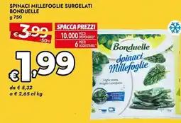 Bennet Spinaci millefoglie surgelati BONDUELLE offerta