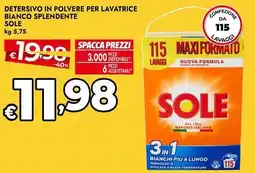Bennet Detersivo in polvere per lavatrice bianco splendente SOLE offerta