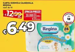 Bennet Carta igienica camomilla REGINA offerta