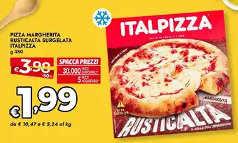 Pizza margherita rusticalta surgelata ITALPIZZA