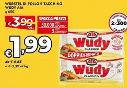 Bennet Wurstel di pollo e tacchino wudy AIA offerta