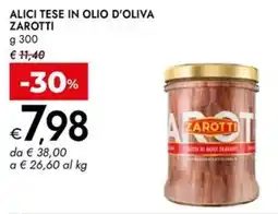 Bennet Alici tese in olio d'oliva ZAROTTI offerta