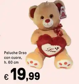 Iper La Grande Peluche Orso con cuore offerta