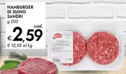 Bennet Hamburger di suino SANDRI offerta