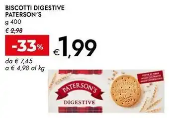 Bennet Biscotti digestive PATERSON'S offerta