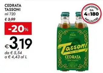 Bennet Cedrata TASSONI offerta