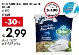 Bennet Mozzarella fior di latte BRIMI offerta
