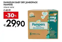 Bennet Pannolini baby dry jumbopack PAMPERS offerta