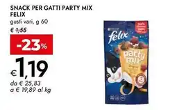 Bennet Snack per gatti party mix FELIX offerta