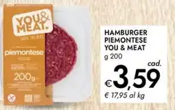 Bennet Hamburger piemontese YOU & MEAT offerta
