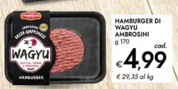 Bennet Hamburger di wagyu AMBROSINI offerta