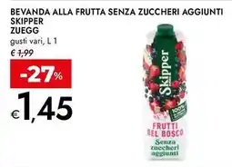 Bennet Bevanda alla frutta senza zuccheri aggiunti skipper ZUEGG offerta